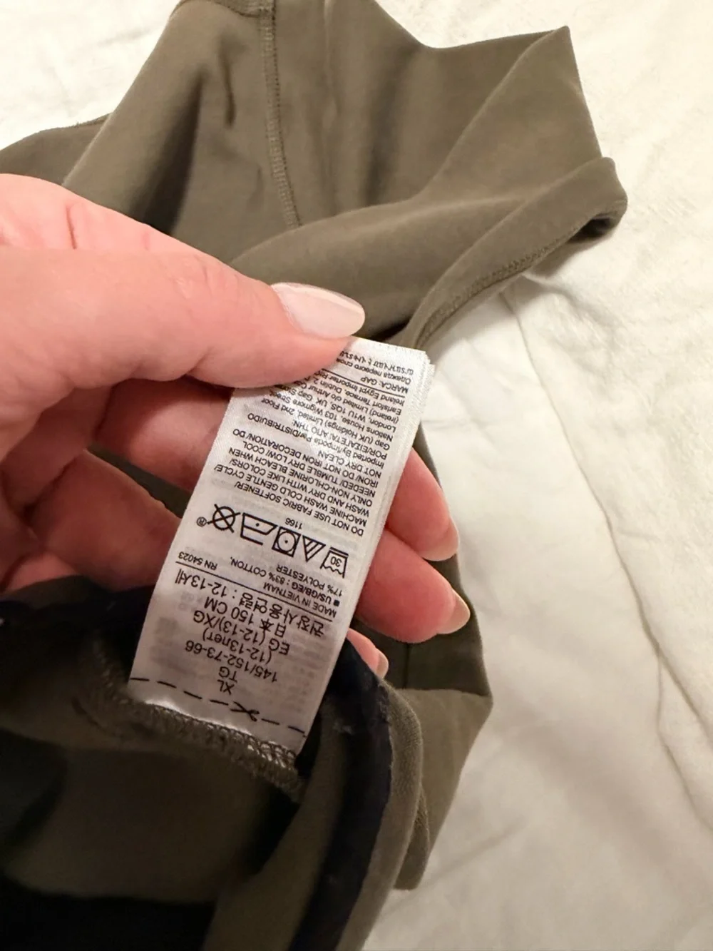 GAP Olive Green Crew Sweatshirt with Kangaroo Pocket